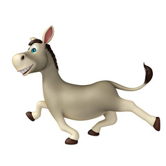 cute  Donkey funny cartoon character
