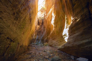 Canyon Avakas with a hanging stone