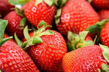 Fresh Red Strawberries For Sale In Fruit Market