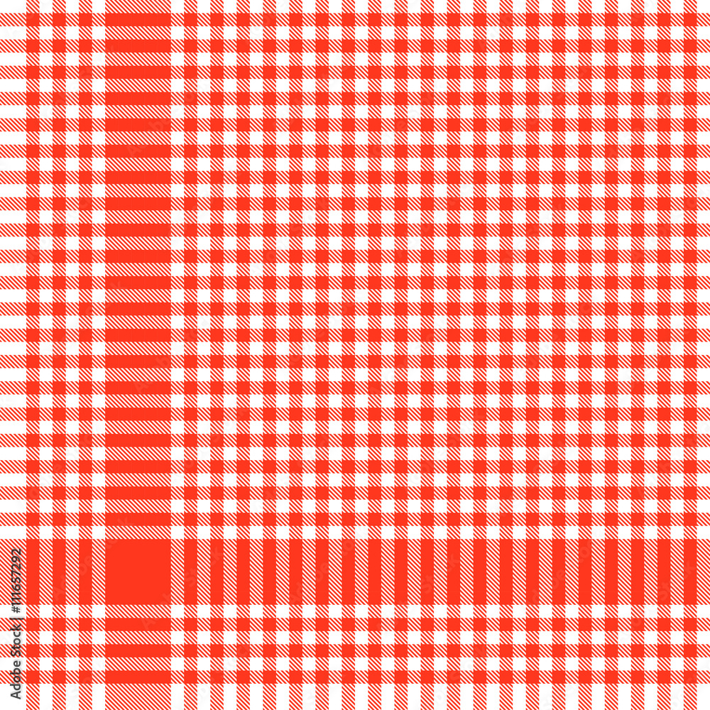 Poster red checkered table cloth pattern