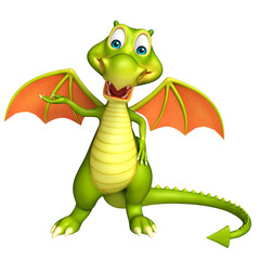 Obraz na płótnie Canvas cute Dragon funny cartoon character