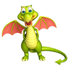 cute Dragon funny cartoon character