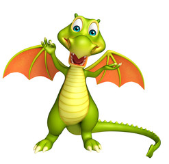 Fototapeta premium cute Dragon funny cartoon character