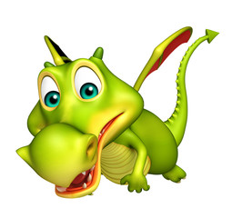 cute Dragon funny cartoon character © visible3dscience