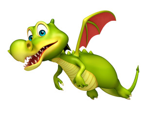 cute Dragon funny cartoon character © visible3dscience