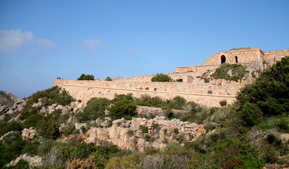 Fototapeta na wymiar Poggio Rasu fort. Caprera (La Maddalena archipelago - Sardinia - Italy)