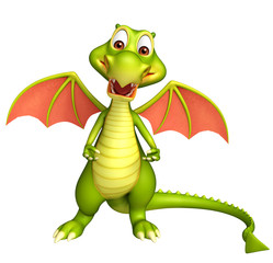 cute Dragon funny cartoon character