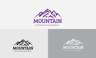 mountain vector logo and sport