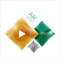 Air glossy square composition