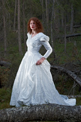 Fototapeta premium woman the mystical forest