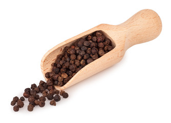 black pepper isolated on white background