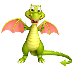 Dragon funny cartoon character