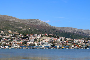Fototapeta na wymiar Small coastal town Podstrana, in Croatia. 
