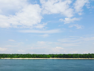 View of the opposite bank of the river