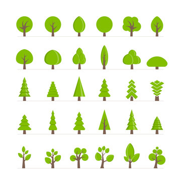 Vector tree collection.
