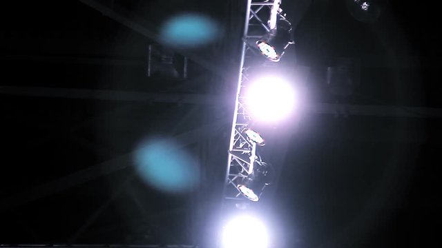 Spotlight on stage. soffits