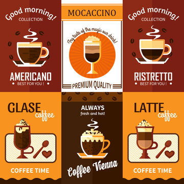 Set Of Six Coffee Posters