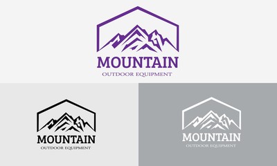 mountain vector logo and sport