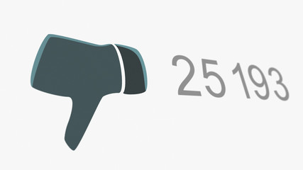 Dislike Counter Online Popularity Concept