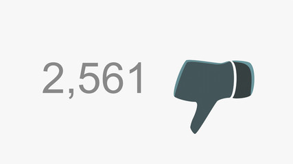 Dislike Counter Online Popularity Concept