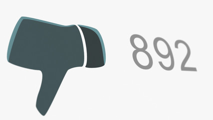 Dislike Counter Online Popularity Concept