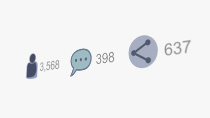 Online Popularity Growth Follower Comment and Share Counters