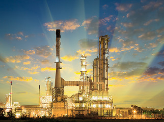 Oil gas refinery plant. May called petroleum, production or petrochemical plant. Industrial factory...