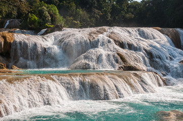 Fototapeta na wymiar Agua Azul waterfalls, Chiapas, Mexico