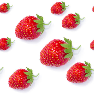 ripe fresh red strawberries