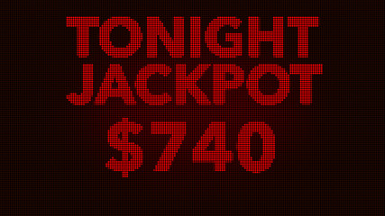 Tonight Jackpot Retro Gambling Machine Display