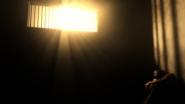 Prisoner in Bad Condition in Demolished Solitary Confinement und