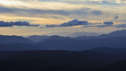 Sunset in the Southern Alps