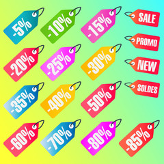 Discounts vector graphics
