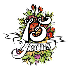 15 Years Greeting Card Design