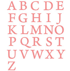 polka dot font collection, alphabet