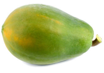 Papaya on white background