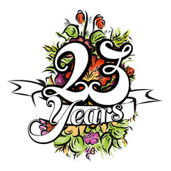 23 Years Greeting Card Design