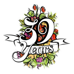 39 Years Greeting Card Design