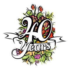 40 Years Greeting Card Design