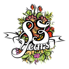 83 Years Greeting Card Design