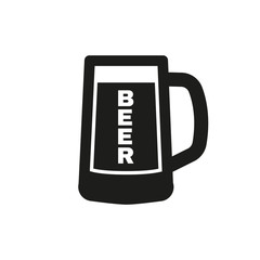 Glass of beer icon. Beer and pub, bar symbol. UI. Web. Logo. Sign. Flat design. App.Stock