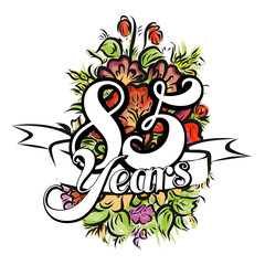 85 Years Greeting Card Design