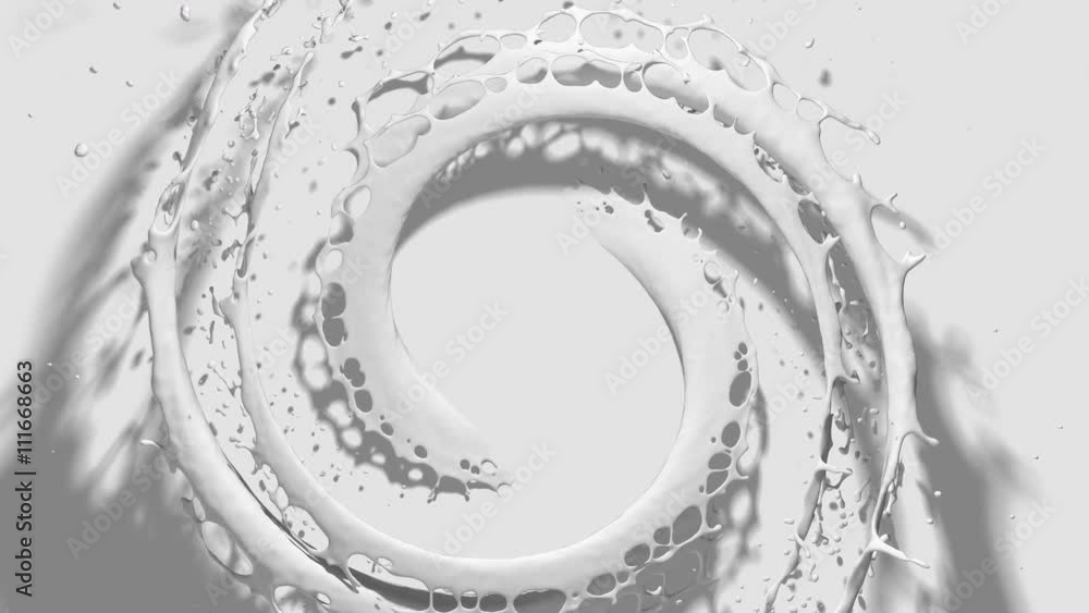 Poster 3d rendering background with circular splashes forms