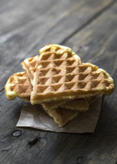 Home made heart shaped waffles