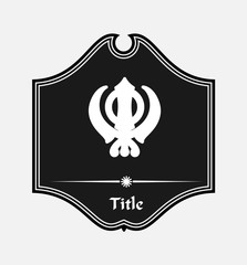 Sikhism Retro Symbol