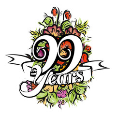 99 Years Greeting Card Design