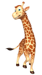 Fototapeta premium walking Giraffe cartoon character
