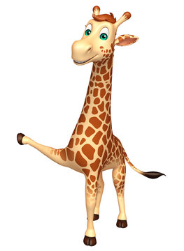 pointing Giraffe cartoon character