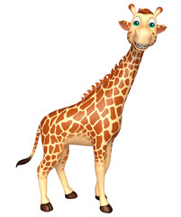 cute Giraffe cartoon character © visible3dscience