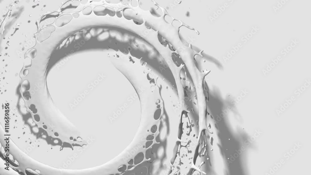 Poster 3d rendering background with circular splashes forms
